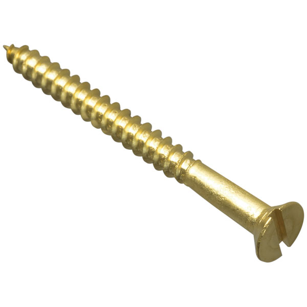 Slotted Brass Countersunk Wood Screws - Nettlefolds/GKN - Sizes 12, 13, 14, 15, 16 & 18 - Vintage New Old Stock