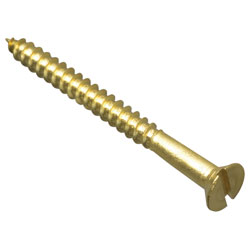 ForgeFix FPCSK21212BR Wood Screw Slotted CSK Brass 2.1/2in x 12 Forge Pack 4