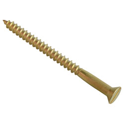 ForgeFix FPCSK312BR Wood Screw Slotted CSK Brass 3in x 12 Forge Pack 4