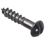 ForgeFix Wood Screw Slotted Round Head ST Black Japanned 3/4in x 8 Forge Pack 25