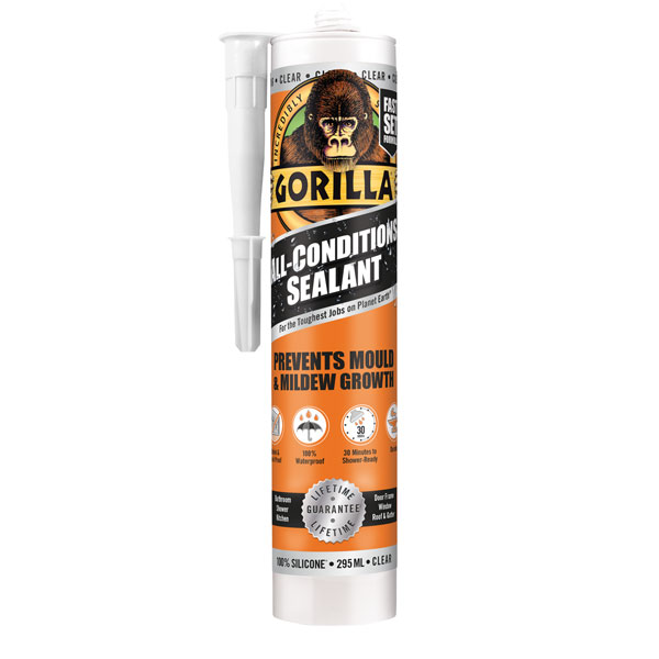 Gorilla Glue 1144111 Gorilla Mould Resistant Sealant Clear 295ml