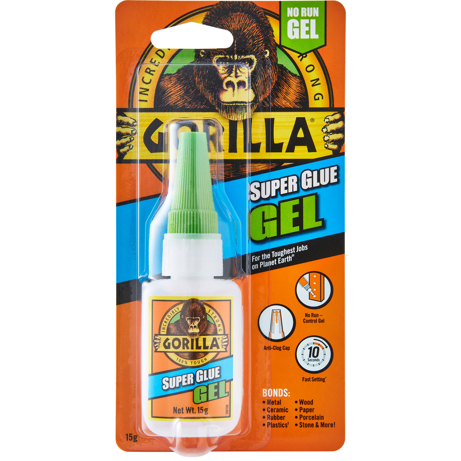 Gorilla Glue 4044400 Gorilla Superglue Gel 15g Rapid Online