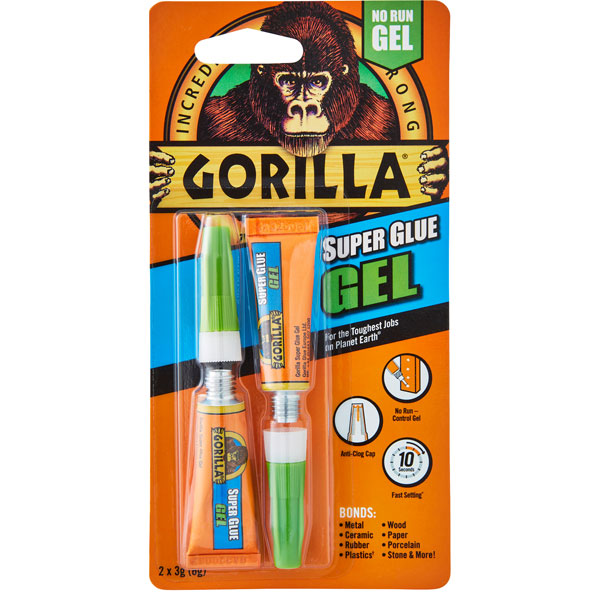 Gorilla Glue 4044600 Gorilla Superglue Gel 3g (Twin Pack)