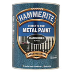 Hammerite 5084795 Direct to Rust Hammered Finish Metal Paint Black 2.5 Litre