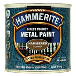 Hammerite 5084822 Direct to Rust Hammered Finish Metal Paint Copper 250ml