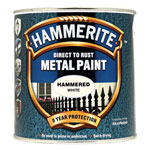 Hammerite 5084839 Direct to Rust Hammered Finish Metal Paint White 2.5 Litre