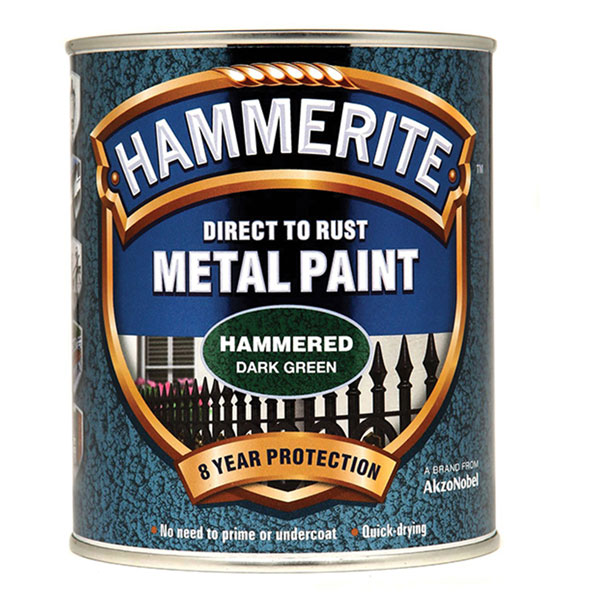 5092823 Direct to Rust Hammered Finish Metal Paint Dark Green 750ml