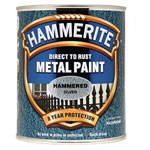 Hammerite 5092957 Direct to Rust Hammered Finish Metal Paint Silver 750ml