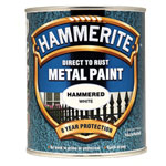 Hammerite 5092971 Direct to Rust Hammered Finish Metal Paint White 750ml