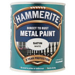 Hammerite 5092886 Direct to Rust Satin Finish Metal Paint White 750ml