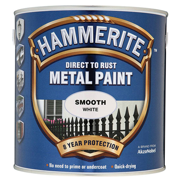  5084860 Direct to Rust Smooth Finish Metal Paint White 2.5 Litre