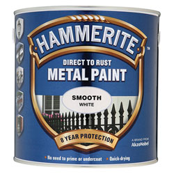 Hammerite 5084860 Direct to Rust Smooth Finish Metal Paint White 2.5 Litre