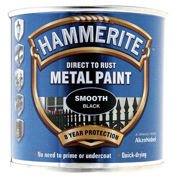  5084863 Direct to Rust Smooth Finish Metal Paint Black 250ml
