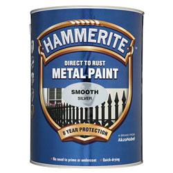 Hammerite 5084866 Direct to Rust Smooth Finish Metal Paint Black 2.5 Litre