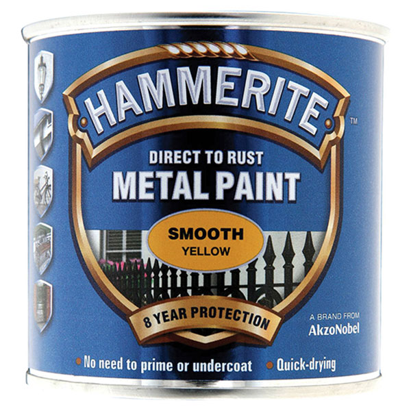  5084874 Direct to Rust Smooth Finish Metal Paint Yellow 250ml