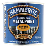 Hammerite 5084874 Direct to Rust Smooth Finish Metal Paint Yellow 250ml