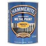 Hammerite 5084878 Direct to Rust Smooth Finish Metal Paint Yellow 5 Litre