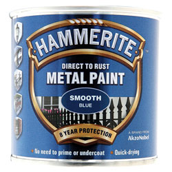 Hammerite 5084884 Direct to Rust Smooth Finish Metal Paint Blue 250ml