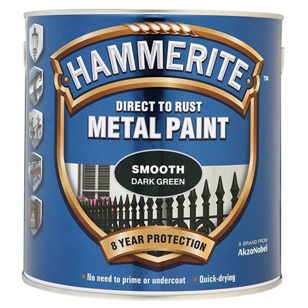  5084892 Direct to Rust Smooth Finish Metal Paint Dark Green 2.5 Litre