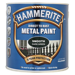 Hammerite 5084892 Direct to Rust Smooth Finish Metal Paint Dark Green 2.5 Litre