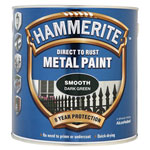 Hammerite 5084892 Direct to Rust Smooth Finish Metal Paint Dark Green 2.5 Litre