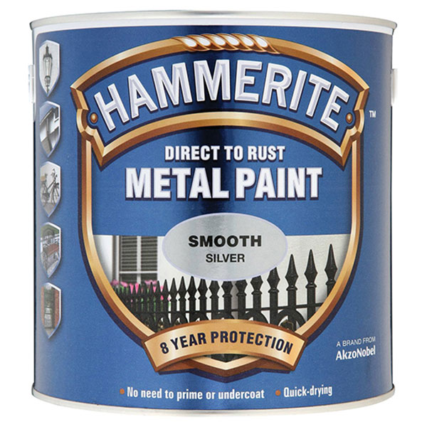  5084897 Direct to Rust Smooth Finish Metal Paint Silver 2.5 Litre