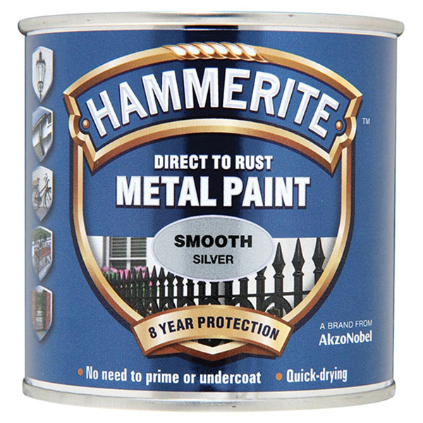  5092808 Direct to Rust Smooth Finish Metal Paint Silver 750ml