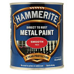 Hammerite 5092824 Direct to Rust Smooth Finish Metal Paint Red 750ml