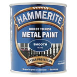 Hammerite 5092826 Direct to Rust Smooth Finish Metal Paint Blue 750ml