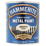 Hammerite 5122064 Direct to Rust Smooth Finish Metal Paint Cream 750ml