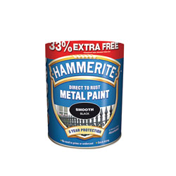 Hammerite 5158234 Direct to Rust Smooth Finish Metal Paint Silver 750ml + 33%