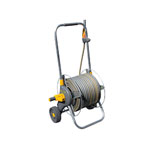 Hozelock 2436R0000 2436 60m Metal Pro Hose Cart & 30m of 12.5mm Hose