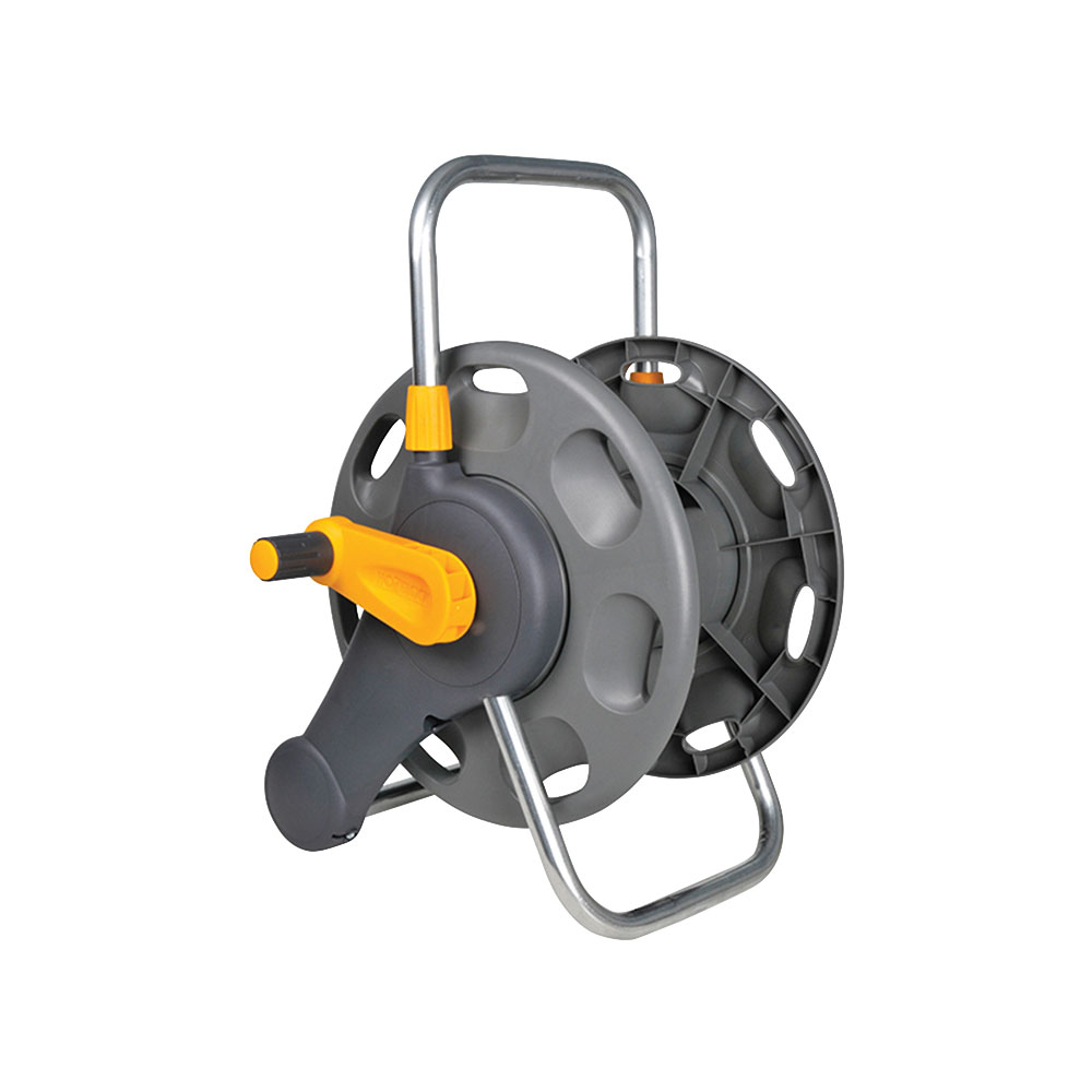 HOZELOCK - Hose Reel 60m 2-in-1 (Reel and Wall Fixings Only) :  Free-standing or Wall-mounted, Reel With Lightweight, Robust Main Body for  Durability and Flexibility of Use [2475R0000] : : Garden