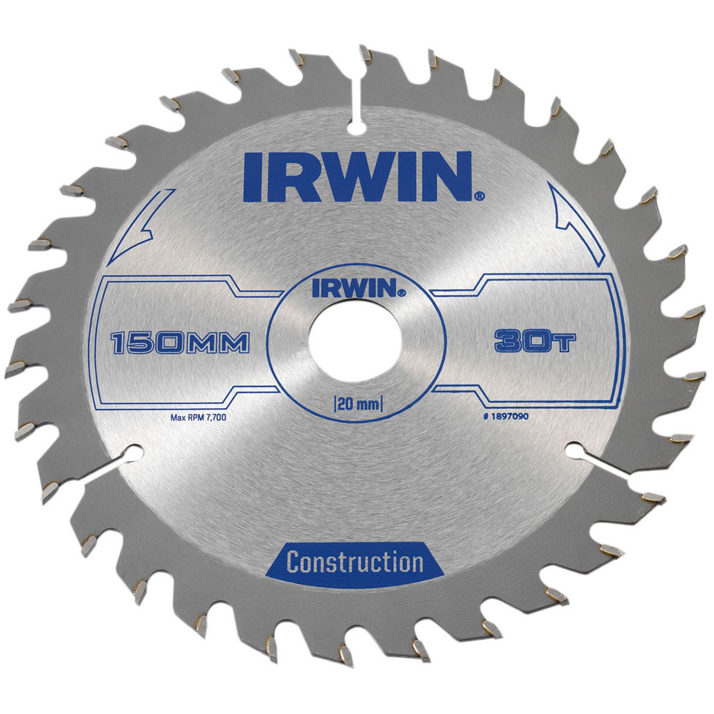 IRWIN® 1897090 Construction Circular Saw Blade 150 x 20mm x 30T ATB ...