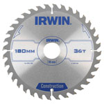 IRWIN® 1897196 Construction Circular Saw Blade 180 x 30mm x 36T ATB