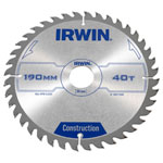 IRWIN® 1897200 Construction Circular Saw Blade 190 x 30mm x 40T ATB
