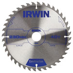 IRWIN® 1897206 Construction Circular Saw Blade 230 x 30mm x 40T ATB