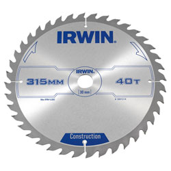 IRWIN® 1897214 General Purpose Table & Mitre Saw Blade 315 x 30mm x 40T ATB