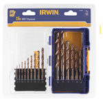 IRWIN® IW3038501 HSS Titanium Metal Drill Bit Set, 15 Piece