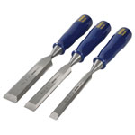 IRWIN® Marples® TM444/S3 Bevel Edge Chisel Blue Chip Handle Set, 3 Piece
