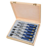 IRWIN® Marples® TM444/S6 Bevel Edge Chisel Blue Chip Handle Set, 6 Piece