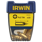 IRWIN® 10504342 Screwdriver Bits Pozidriv PZ2 25mm Titanium (Pack 10)