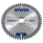 IRWIN® 1907772 Professional Aluminium Circular Saw Blade 160 x 20mm x 56T TCG