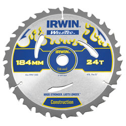 IRWIN® 1897369 Weldtec Circular Saw Blade 184 x 16mm x 24T ATB