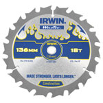 IRWIN® 1897390 Weldtec Cordless Circular Saw Blade 136 x 10mm x 18T ATB