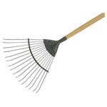 Kent & Stowe 70100262 Carbon Steel Long Handled Lawn & Leaf Rake, FSC®