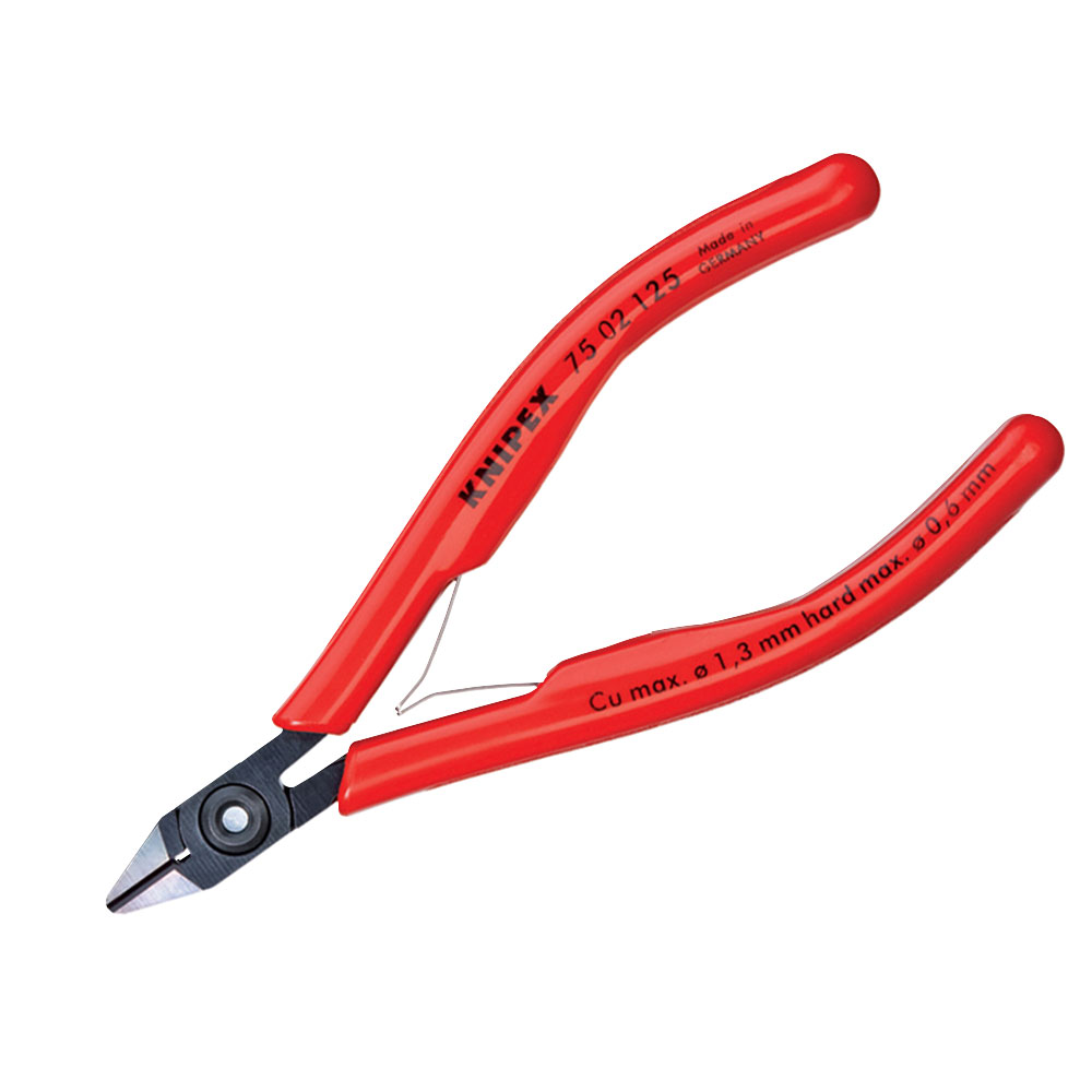 Knipex 75 02 125 SB Electronic Diagonal Cut Pliers Extra Slim PVC Grip