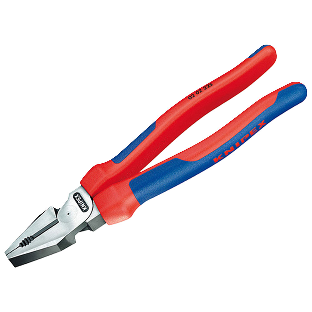 thumbnail image 2 of Knipex 0201225 High Leverage Combination Pliers, 9-Inch With Plastic Coated Handles 2 of 6