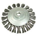 Lessmann 471.257 Conical Knot Brush 100mm M14 Bore, 0.50 Steel Wire