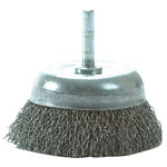 Lessmann 430.133.07 DIY Cup Brush with Shank 75mm, 0.35 Steel Wire